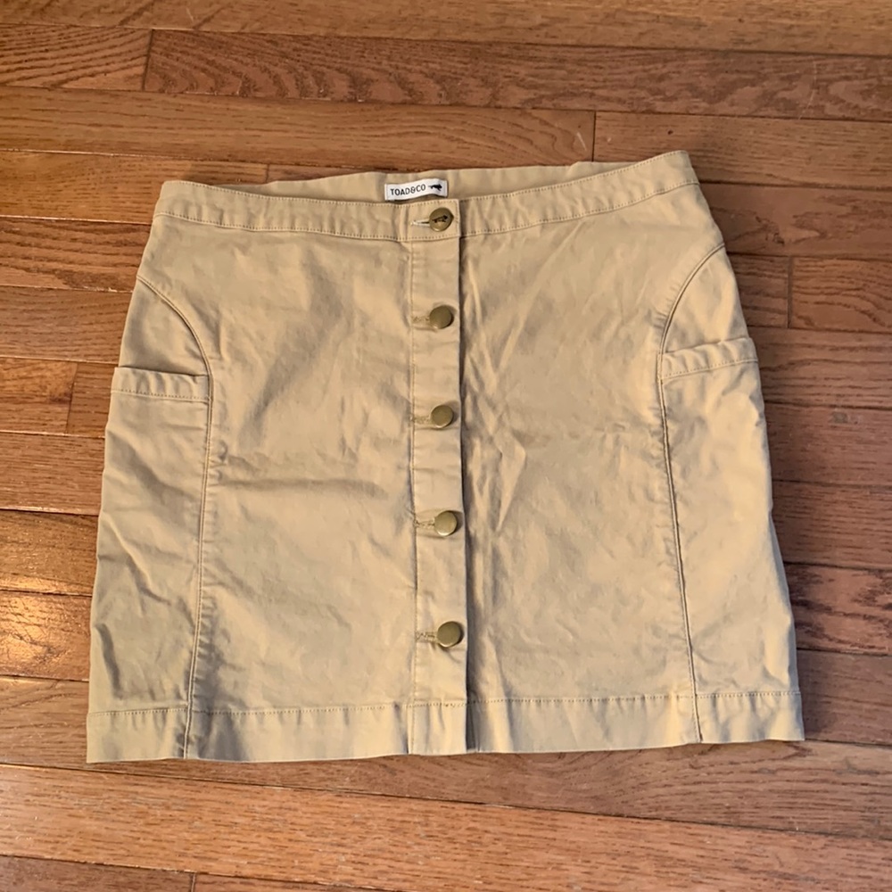 Toad & co button front skirt